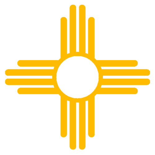 New Mexico State Flag Transparant Square Yellow